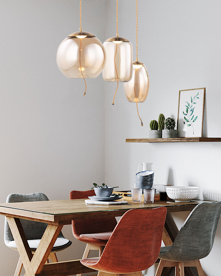 Đèn thả trang trí cho bàn ăn, quầy bar