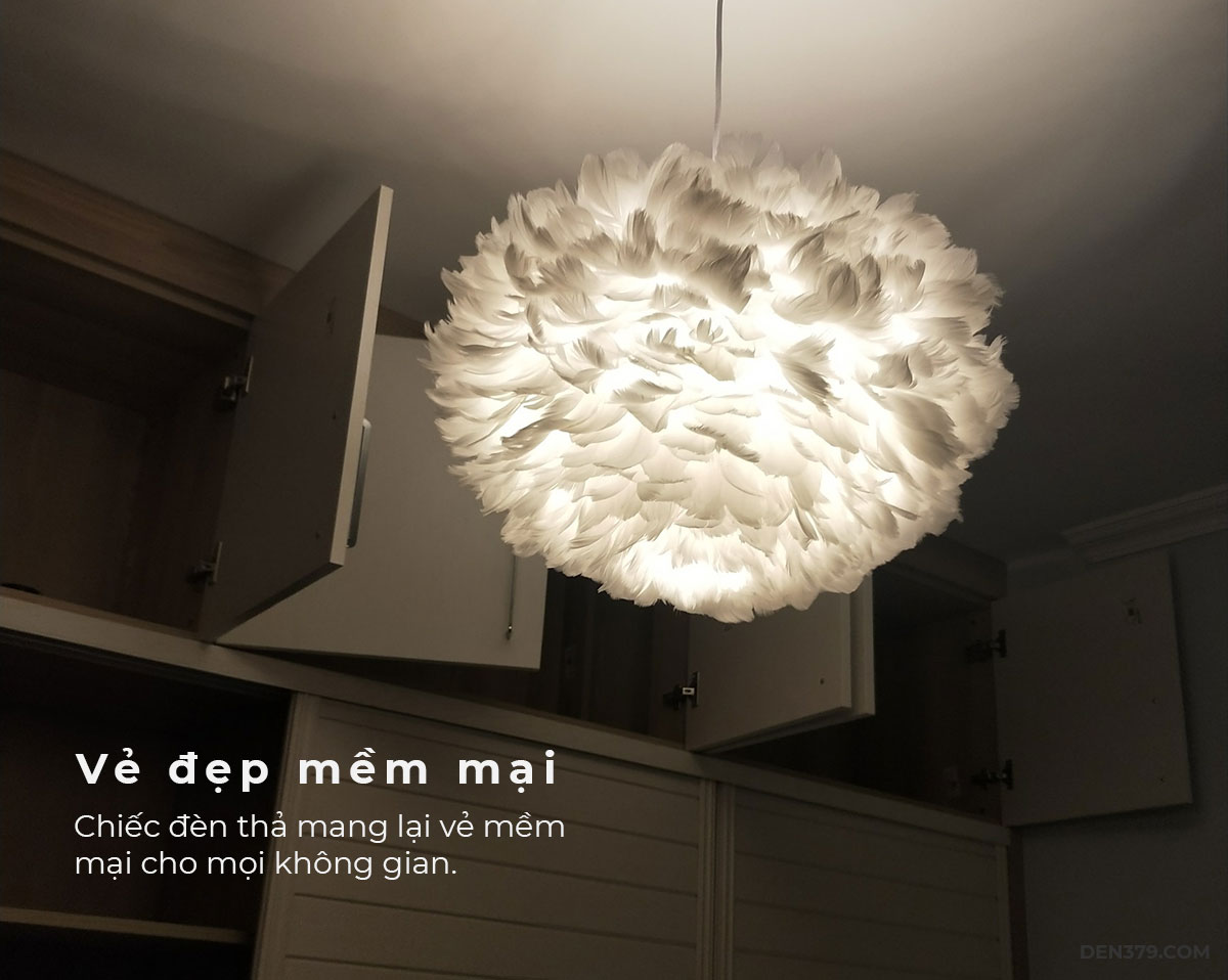 Đèn thả trang trí lông vũ cao cấp TT35/600