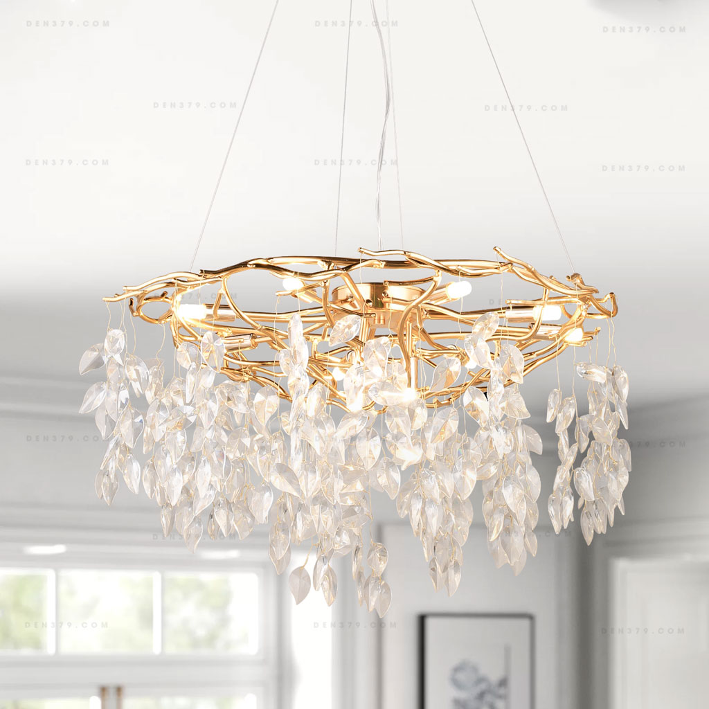 Đèn thả pha lê Lá thu D9082/800