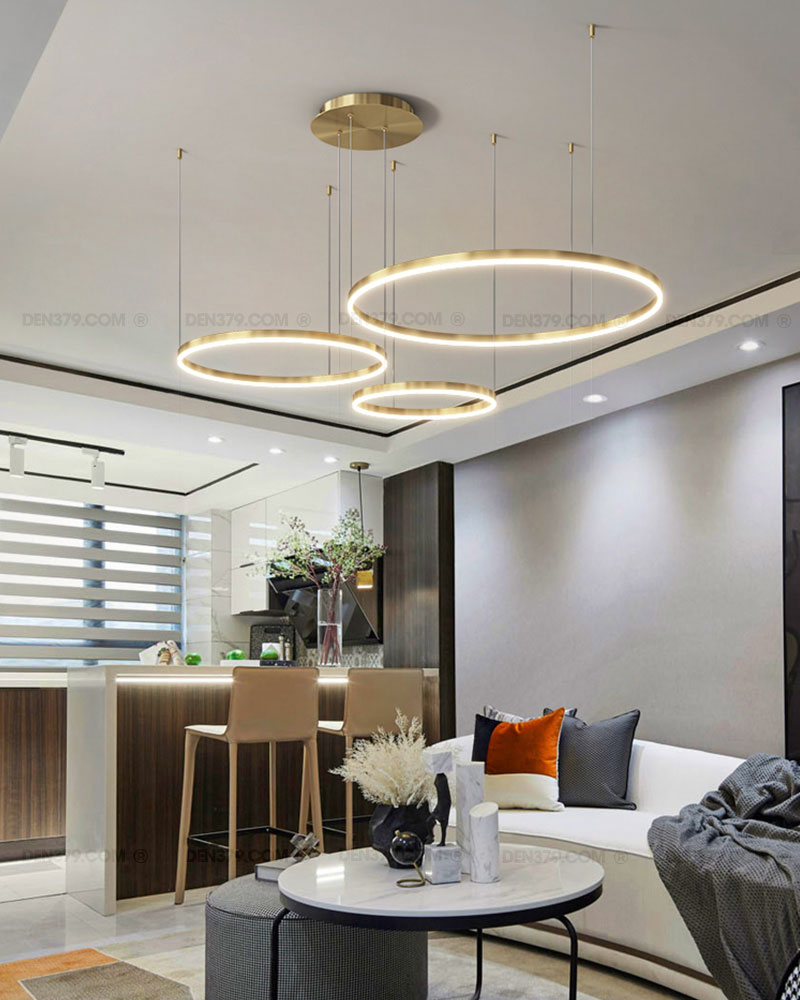 Đèn thả,đèn thả trang trí,đèn thả 3 vòng,đèn thả bàn ăn,đèn thả led 3 vòng,đèn thả hiện đại,đèn trang trí phòng khách