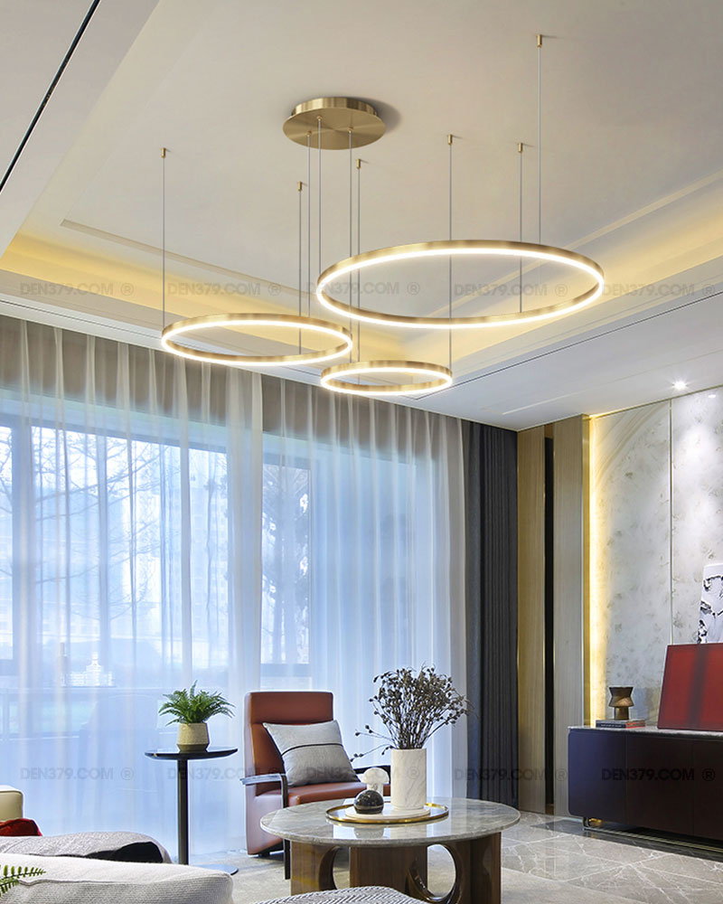 Đèn thả,đèn thả trang trí,đèn thả 3 vòng,đèn thả bàn ăn,đèn thả led 3 vòng,đèn thả hiện đại,đèn trang trí phòng khách