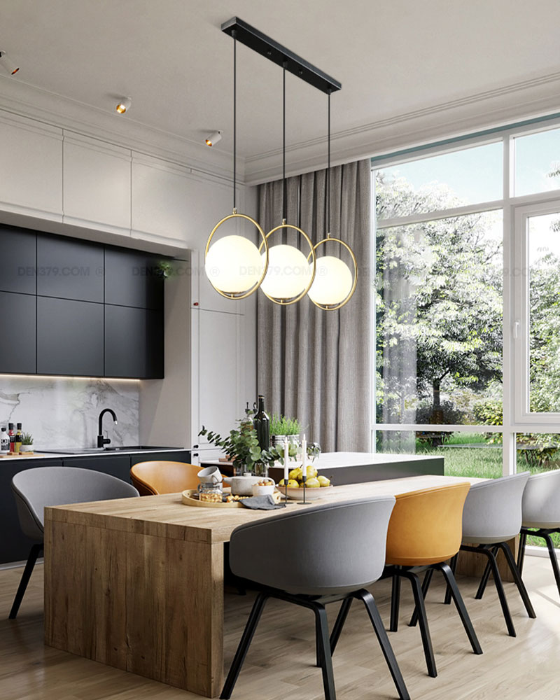 đèn thả thủy tinh,đèn thả 3 bóng,đèn thả 3 chiếc,đèn thả bàn ăn,đèn thả,đèn thà trang trí,đèn thả hiện đại