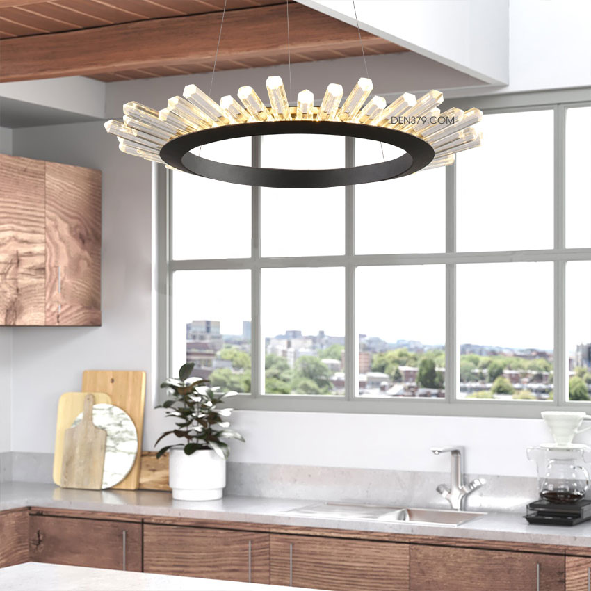Đèn thả trang trí vòng tròn pha lê D3045