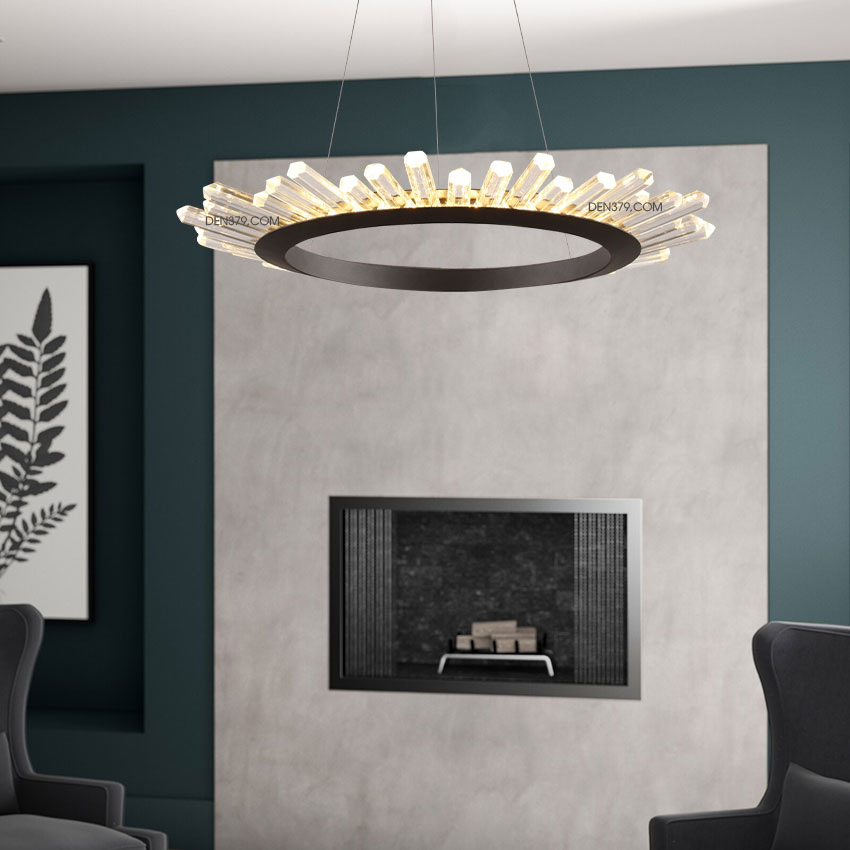 Đèn thả trang trí vòng tròn pha lê D3045