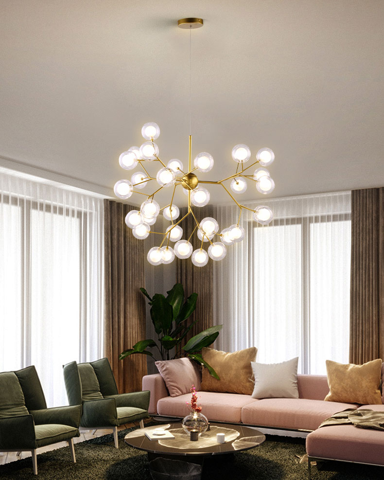 Đèn chùm thủy tinh hiện đại 36 bóng VS21612