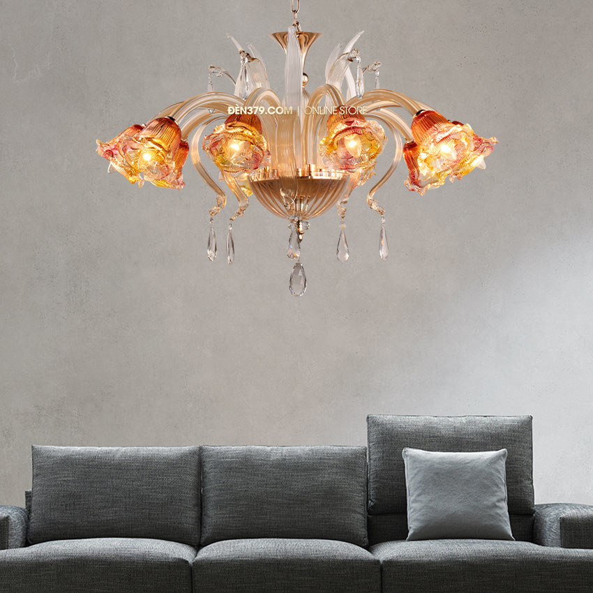 Đèn chùm trang trí thủy tinh cao cấp S258