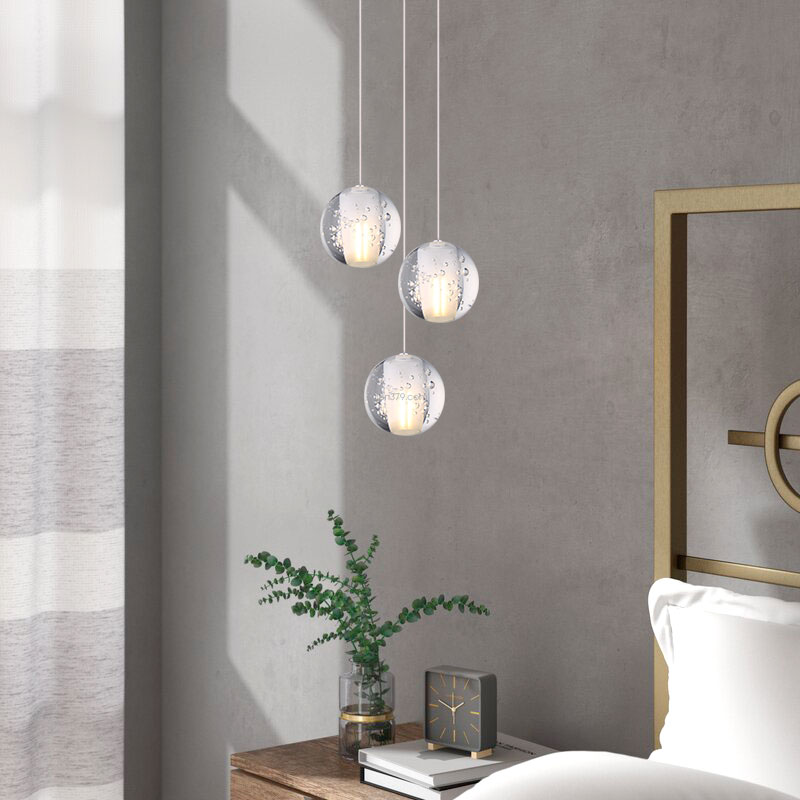 Đèn thả trang trí thủy tinh giọt nước hiện đại T2002