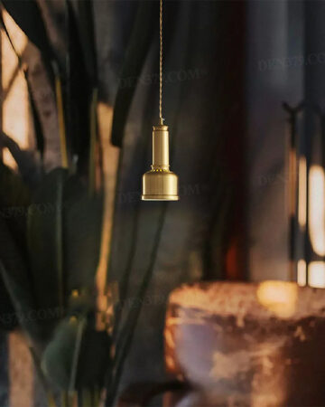 Đèn thả ống bằng đồng thau cao cấp phong cách retro 64367