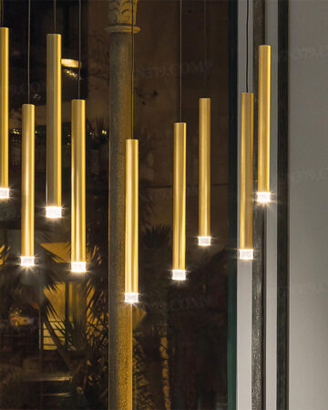 Đèn thả ống rọi bằng đồng thau phong cách hiện đại 64364