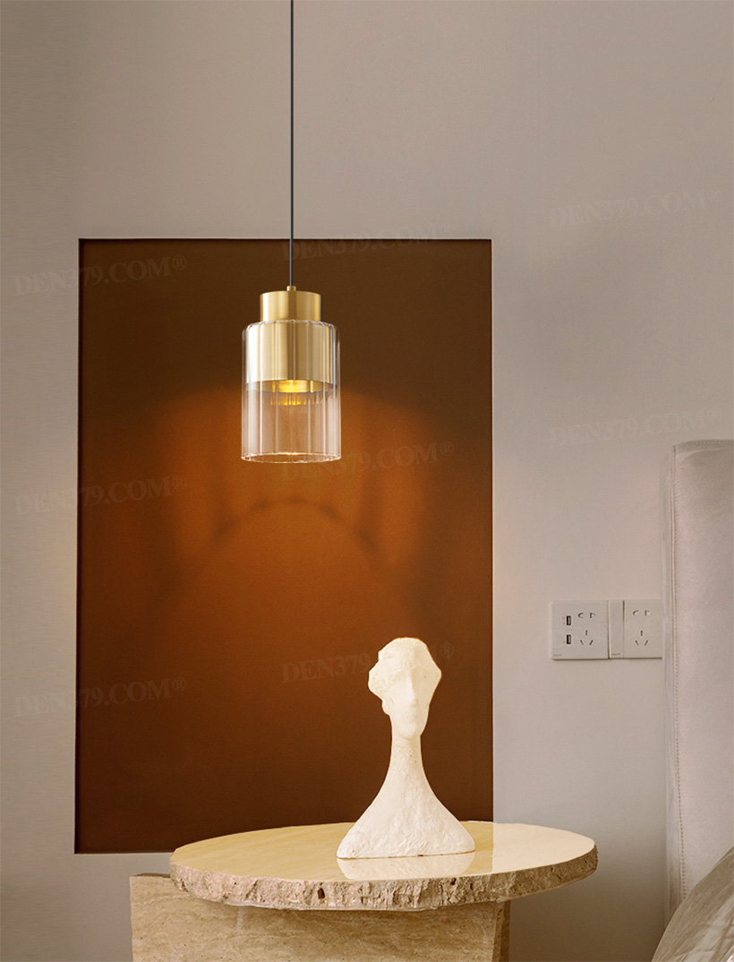 Đèn thả trần chuôi đồng cách điệu hiện đại 66435