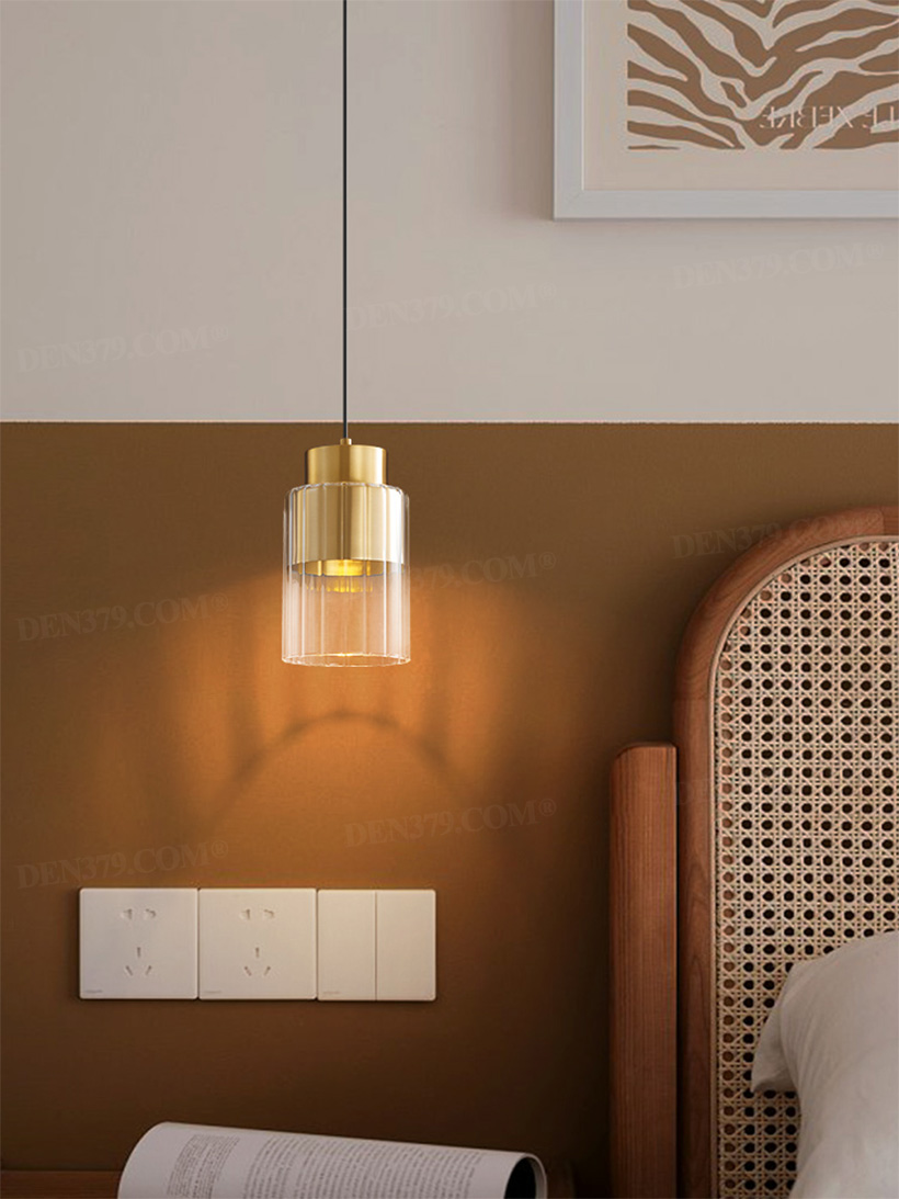 Đèn thả trần chuôi đồng cách điệu hiện đại 66435