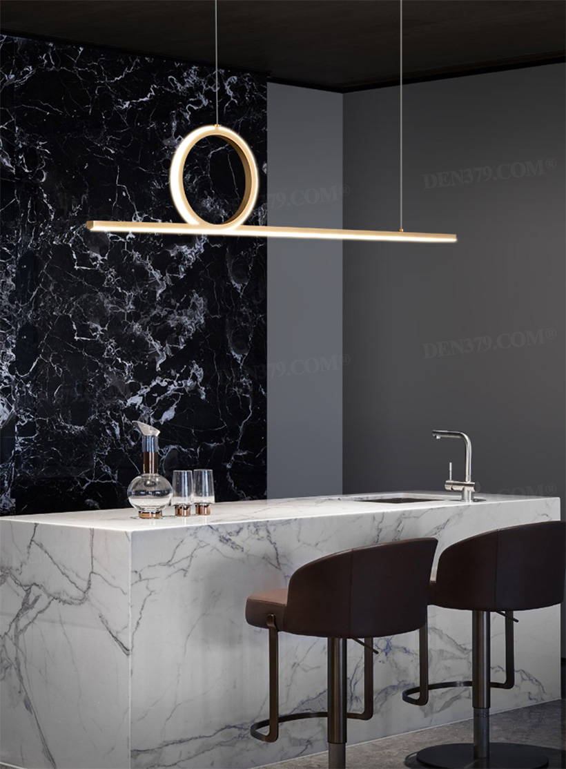 Đèn thả bàn ăn bằng đồng dáng dài 66497