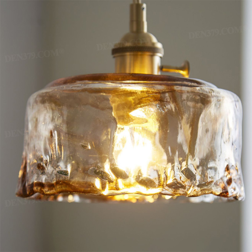 Đèn thả trần bằng thuỷ tinh nâu kiểu hiện đại 66359