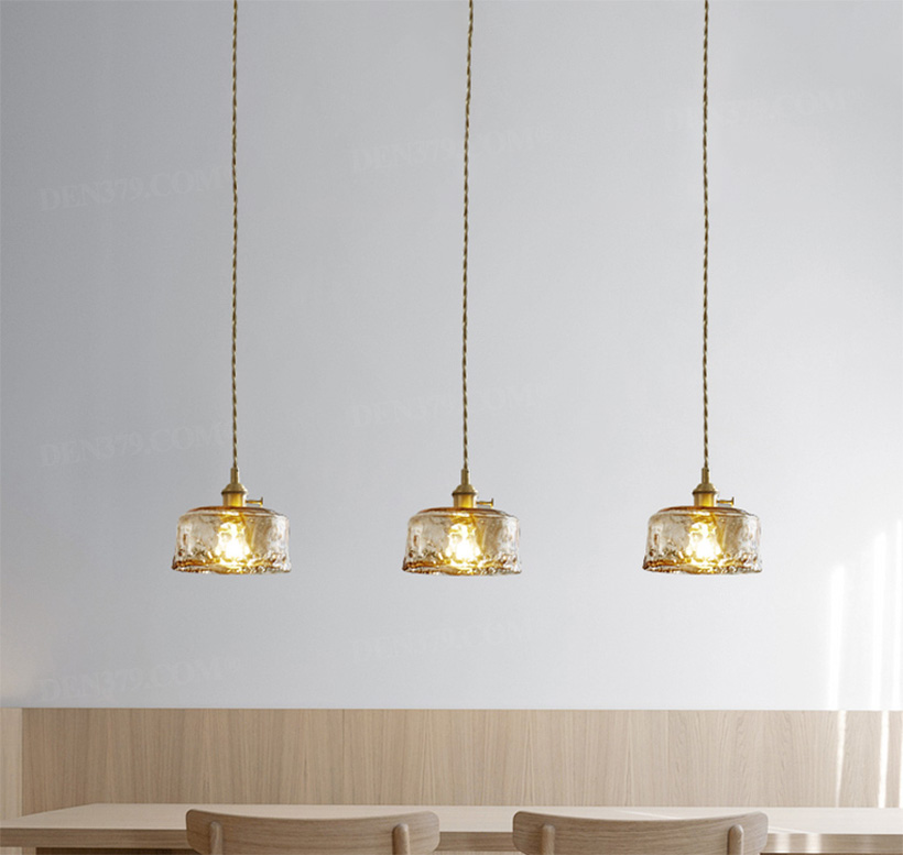 Đèn thả trần bằng thuỷ tinh nâu kiểu hiện đại 66359