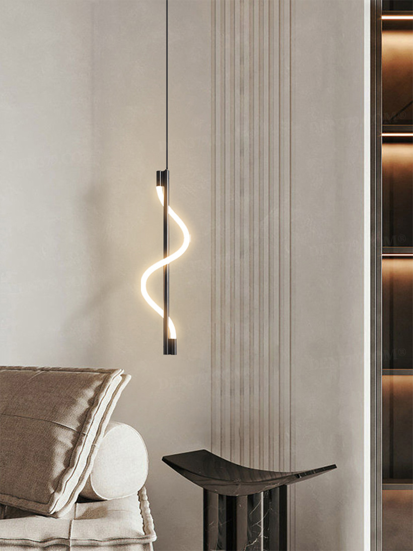 Đèn thả trần thân đồng dạng xoắn tối giản 66406