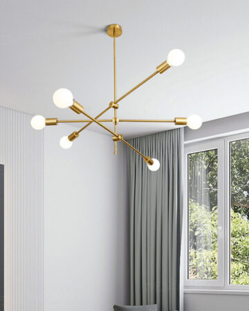 Đèn thả 6 bóng xoay tự do 83384