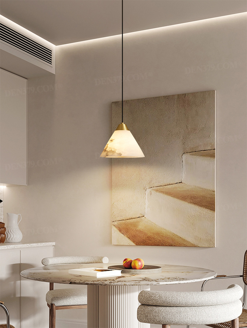 Đèn thả trần chao cẩm thạch phong cách hiện đại 66657