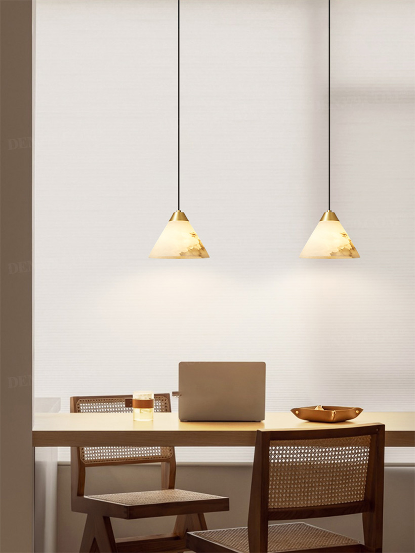 Đèn thả trần chao cẩm thạch phong cách hiện đại 66657