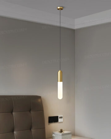 Đèn thả bằng đồng chao Acrylic decor cạnh sofa, đầu giường 66565