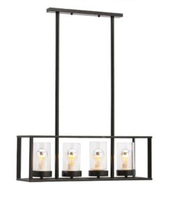 Đèn thả 4 bóng KD164A18: trang trí bàn ăn cao cấp, bàn ăn chữ nhật