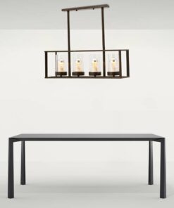 Đèn thả 4 bóng KD164A18: trang trí bàn ăn cao cấp, bàn ăn chữ nhật