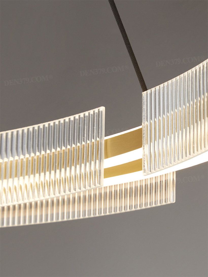 Đèn thả thủy tinh vòng tròn phong cách tối giản 66687