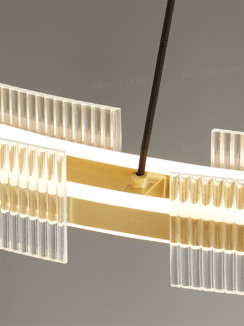 Đèn thả thủy tinh vòng tròn phong cách tối giản 66687