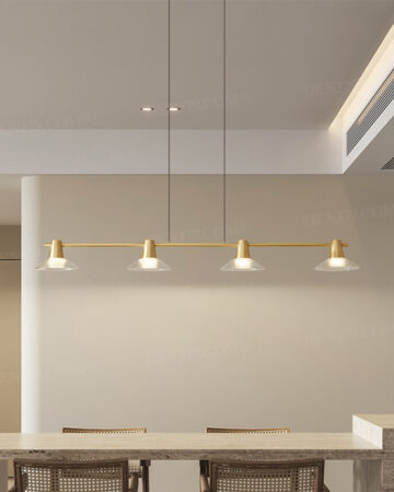 Đèn chùm vòng tròn chao thủy tinh nón trang trí phòng khách, phòng ngủ, bàn ăn 66769