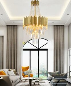 Đèn thả pha lê thông tầng phòng khách, cầu thang VIRGO V24680