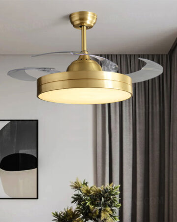 Đèn quạt trần pha lê trang trí 82578