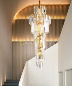 Đèn thả pha lê thông tầng phòng khách, cầu thang VIRGO V24680
