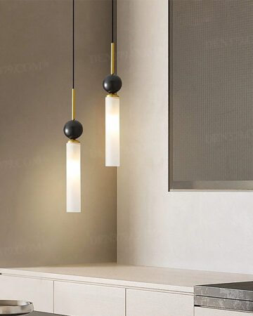 Đèn thả trần bằng đồng chao Acrylic cao cấp 64768