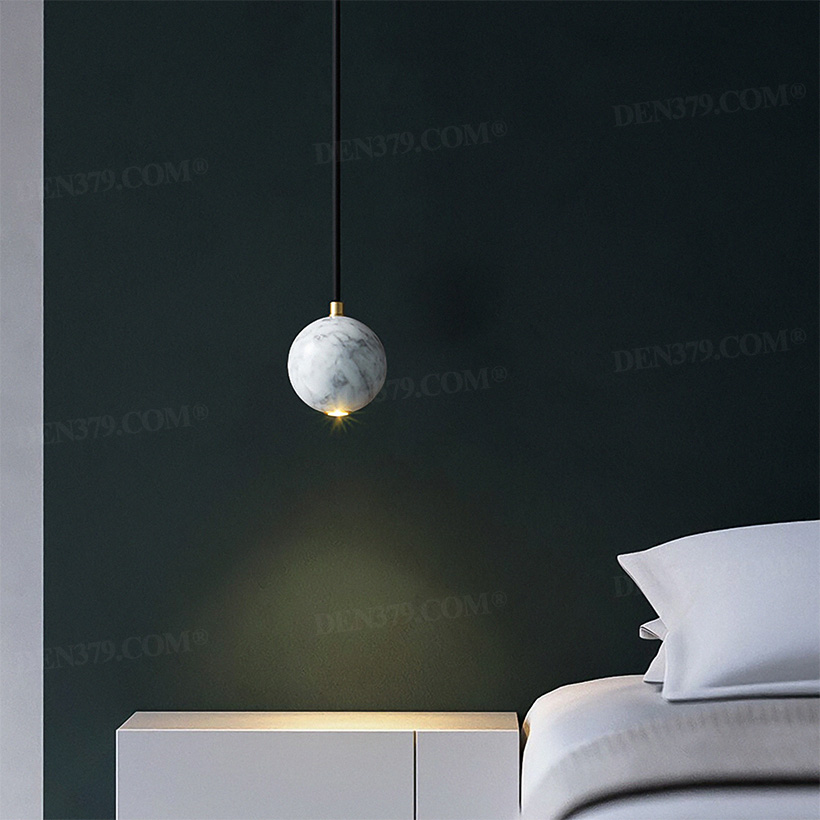 Đèn thả quả cầu cẩm thạch trang trí phòng ngủ, bàn ăn, quầy bar 64948