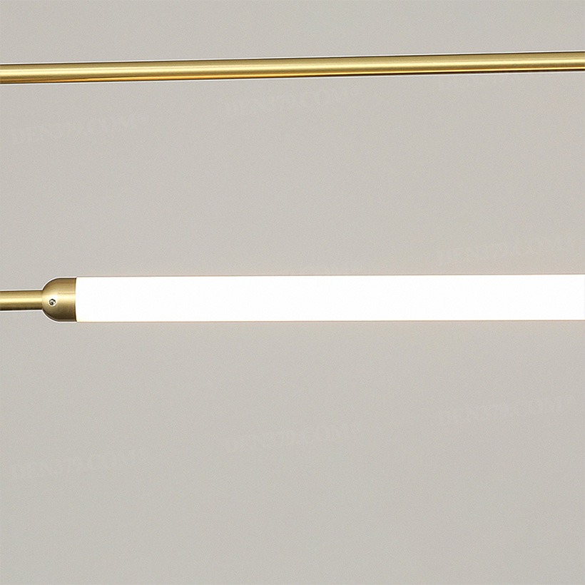 Đèn thả ngang thanh đồng trang trí bàn ăn, phòng khách phong cách tối giản 64964