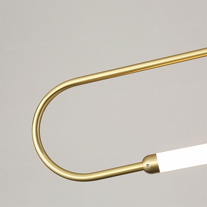 Đèn thả ngang thanh đồng trang trí bàn ăn, phòng khách phong cách tối giản 64964