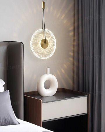 Đèn thả trần bằng đồng chao Acrylic cao cấp 64778