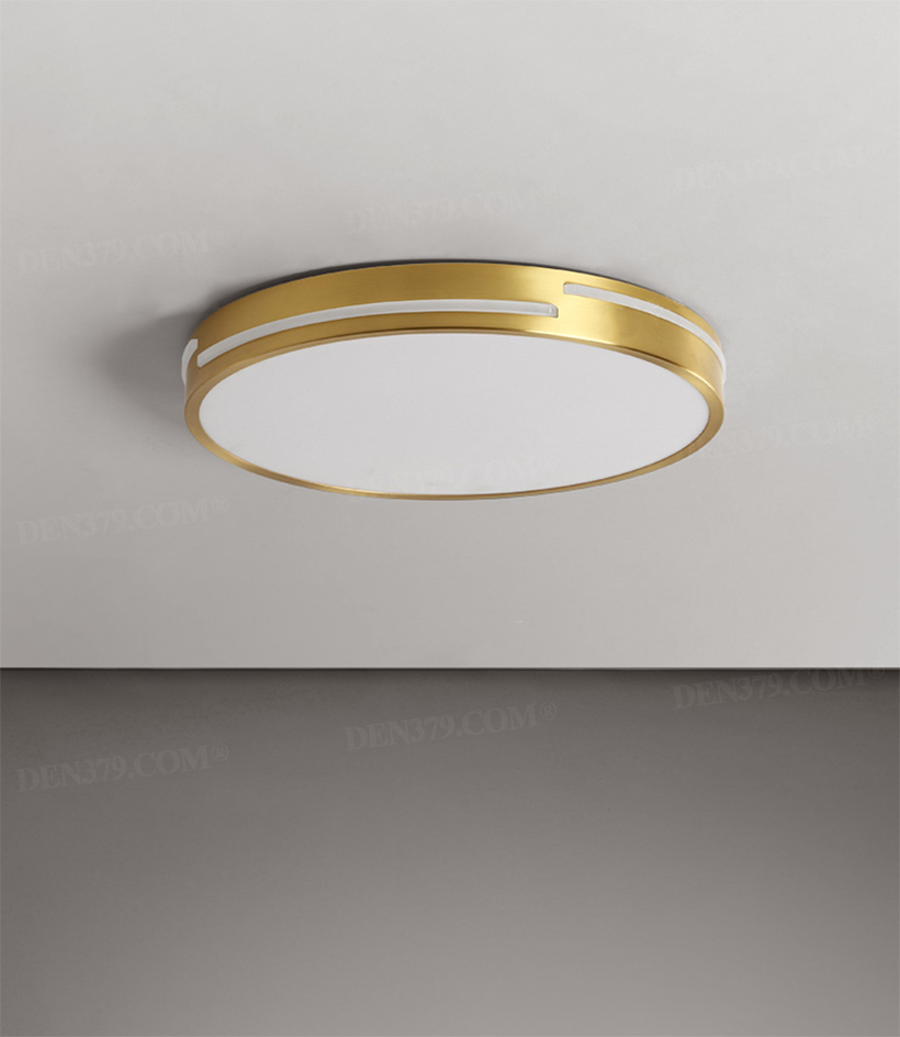 Đèn ốp trần viền đồng cao cấp phong cách hiện đại 67060
