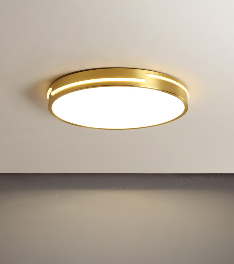 Đèn ốp trần viền đồng cao cấp phong cách hiện đại 67060