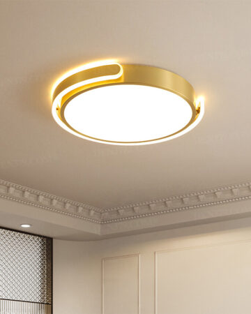 Đèn ốp trần phòng ngủ, phòng khách nhỏ viền đồng cao cấp 67141