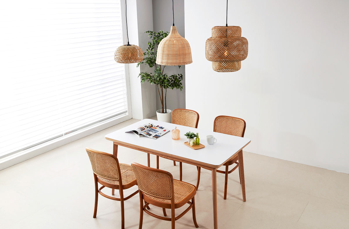 Đèn thả mây tre đan trang trí