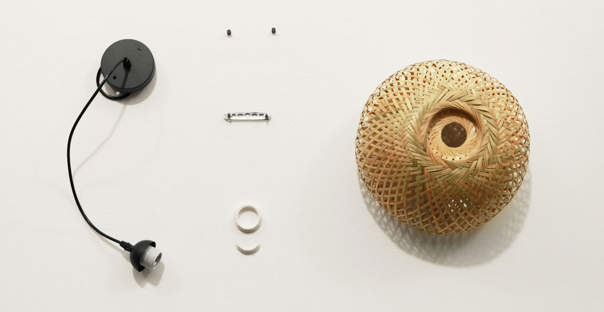 Đèn thả mây tre đan trang trí