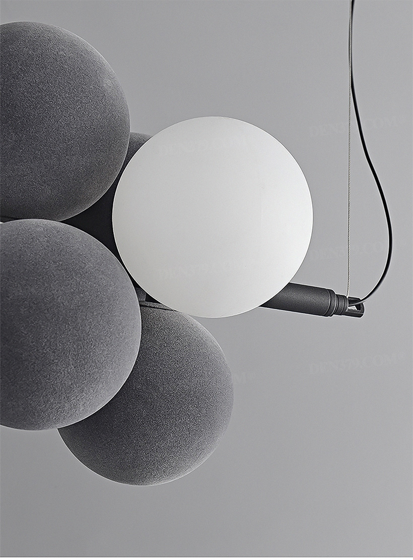 Đèn thả vải nỉ kiểu chùm Holly giáng sinh cách điệu 65061