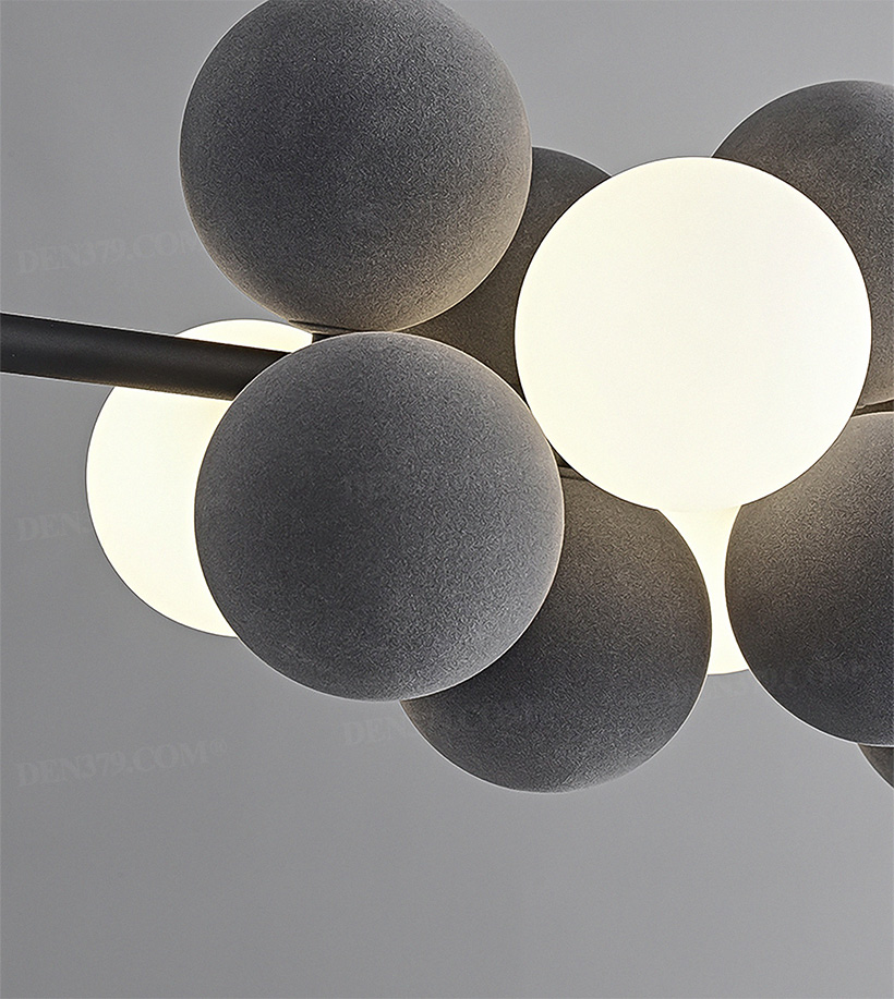 Đèn thả vải nỉ kiểu chùm Holly giáng sinh cách điệu 65061