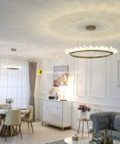 Đèn thả trang trí vòng tròn pha lê cao cấp VIRGO V1229