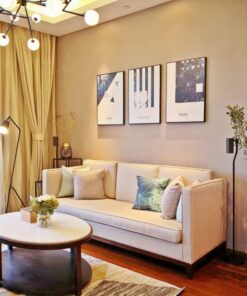 đèn chùm trang trí 18 bóng thủy tinh hiện đại