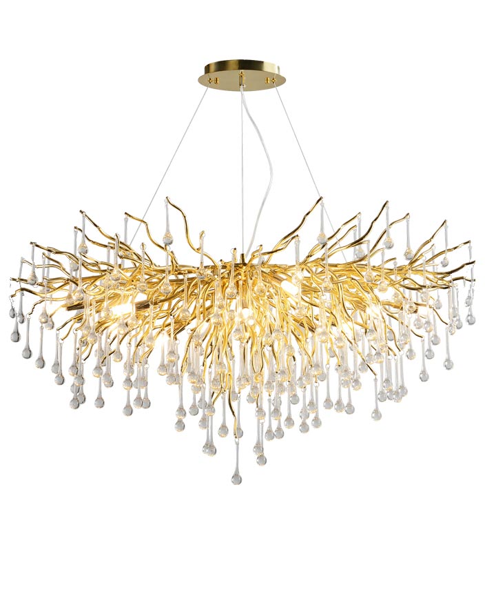 đèn chùm thủy tinh giọt nước giá rẻ