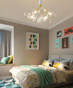Đèn chùm trang trí bong bóng thủy tinh trong suốt