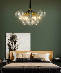 Đèn chùm trang trí bong bóng thủy tinh trong suốt