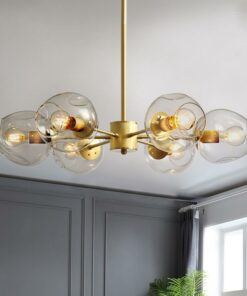 đèn chùm thủy tinh hiện đại trang trí