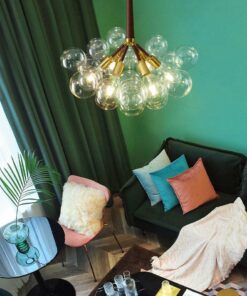 Đèn chùm trang trí bong bóng thủy tinh trong suốt